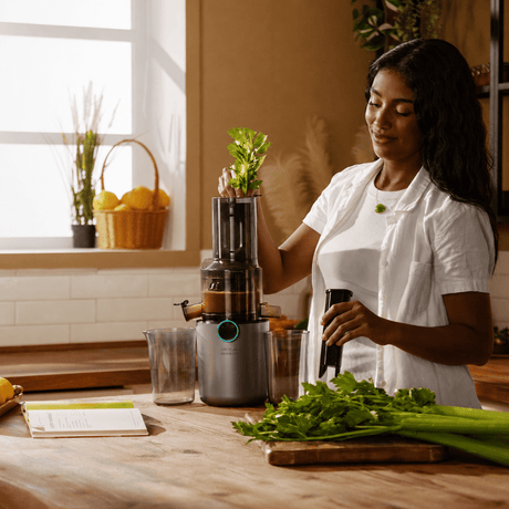 Cecotec Juice&Live Slim Cold-Press Juicer 200W with 82mm Feed Chute - 101572