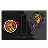 Cecotec Bolero Squad FullFlex 80cm Two Induction Hobs with Integrated Extractor 7400W - 100089