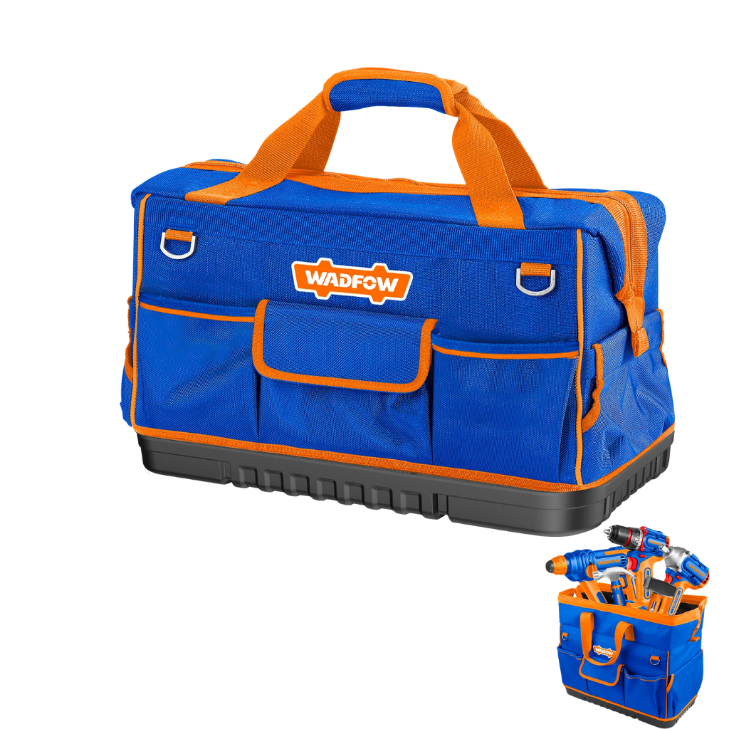 Wadfow 19" Heavy-Duty Tool Bag with Reinforced PP Plastic Base - WTG3120