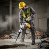 Coofix Heavy-Duty Electric Demolition Hammer 1300W with 2,900bpm Impact Rate - 27314