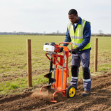 Power 2HP Trolley-Mounted Gasoline Earth Auger 63.3cc with 300 × 800mm Bit - ED-630A