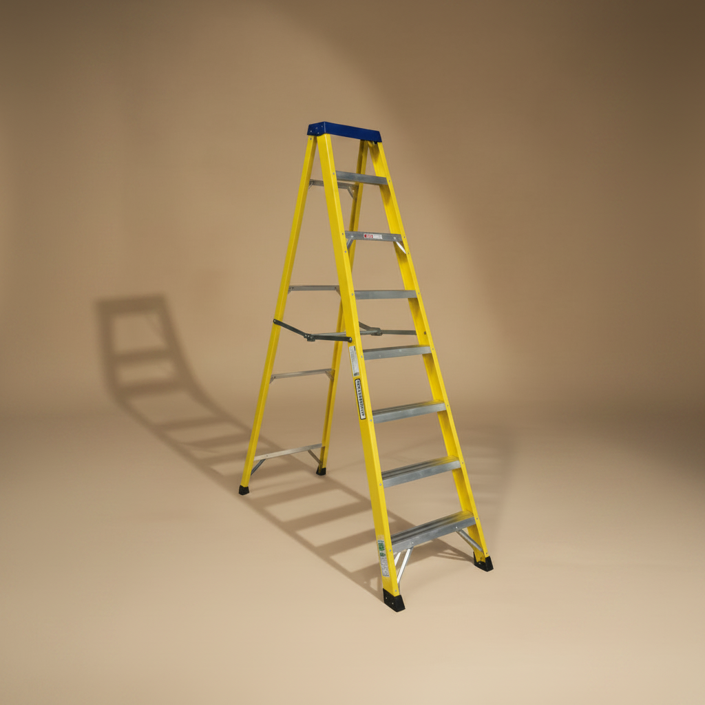 Tera V1 LDF100 Series Single-Sided Fibreglass Platform Step Ladder | 6 & 7 Steps