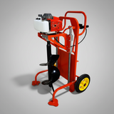 Power 2HP Trolley-Mounted Gasoline Earth Auger 63.3cc with 300 × 800mm Bit - ED-630A