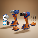 Wadfow 20V Brushless Cordless 2-Piece Combo Kit - WCK20275
