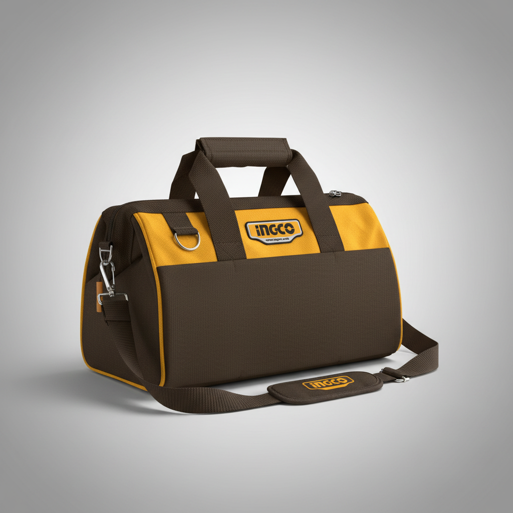 Ingco 19" Heavy-Duty Tool Bag with Shoulder Strap & 14 Pockets - HTBG281928