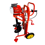 Power 2HP Trolley-Mounted Gasoline Earth Auger 63.3cc with 300 × 800mm Bit - ED-630A