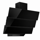 Luxell 60cm Triple Black Glass Cooker Hood with 650m³/h Extraction & Touch Control - DA6-855