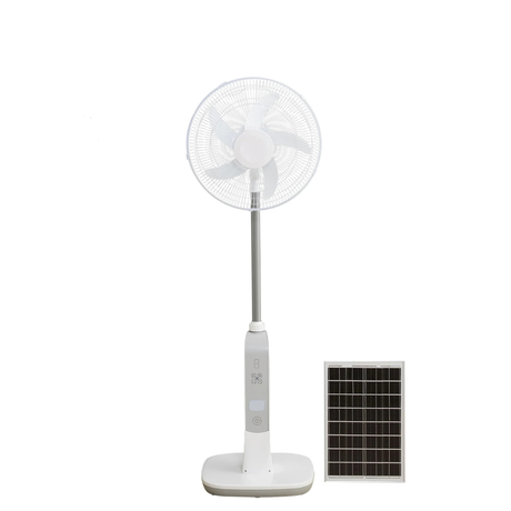 Psychoteq 18" Solar Breeze Rechargeable Solar Fan 30,000mAh with Bluetooth Speaker, Remote Control & 20W Solar Panel - Music Version