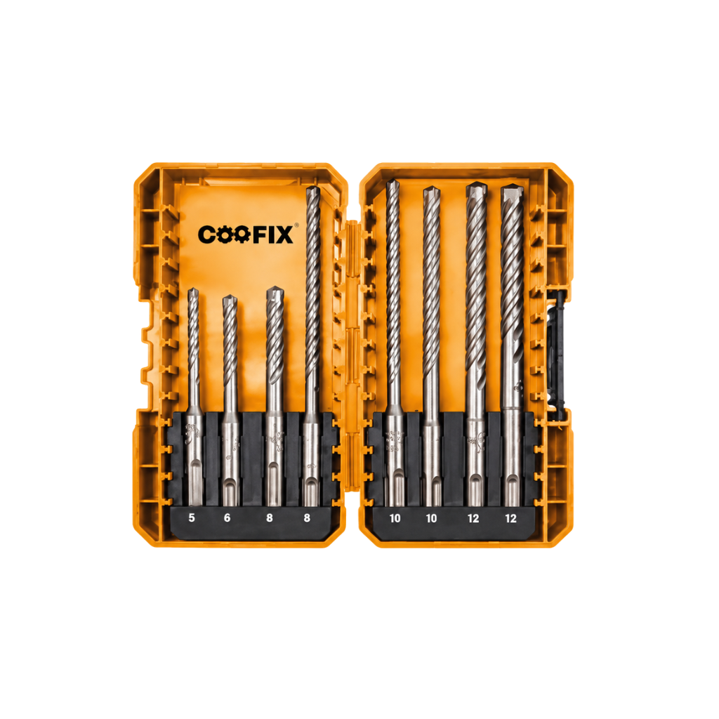 Coofix 8-Piece Rotary Hammer Drill Bit Set - 27357