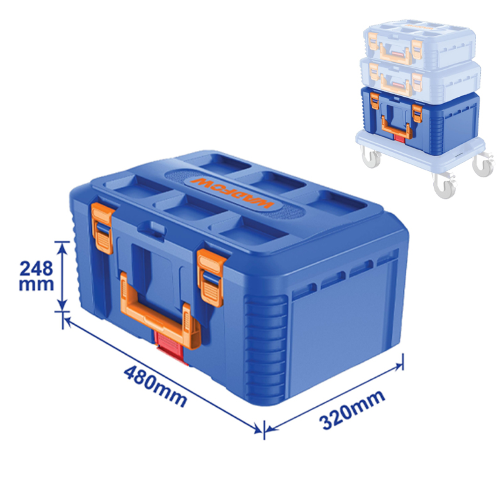 Wadfow Stackable PP Plastic Toolbox WTB Series | 16" & 19"