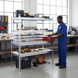 Wadfow 4-Tier Galvanized Steel Storage Shelving Unit 1600 x 600 x 1800mm - WTS1A16