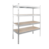 Wadfow 4-Tier Galvanized Steel Storage Shelving Unit 1600 x 600 x 1800mm - WTS1A16