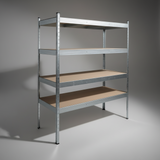 Wadfow 4-Tier Galvanized Steel Storage Shelving Unit 1600 x 600 x 1800mm - WTS1A16