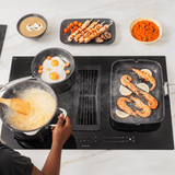 Cecotec Bolero Squad FullFlex 80cm Two Induction Hobs with Integrated Extractor 7400W - 100089