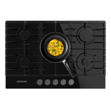 Cecotec Bolero Squad Black Glass Five-Burner Built-In Gas Hob 11KW - A01_EU01_100199