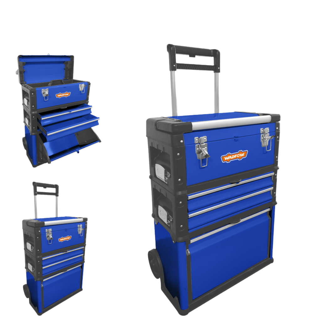 Wadfow 3-Piece Modular Trolley Toolbox with Drawers - WTB6A72
