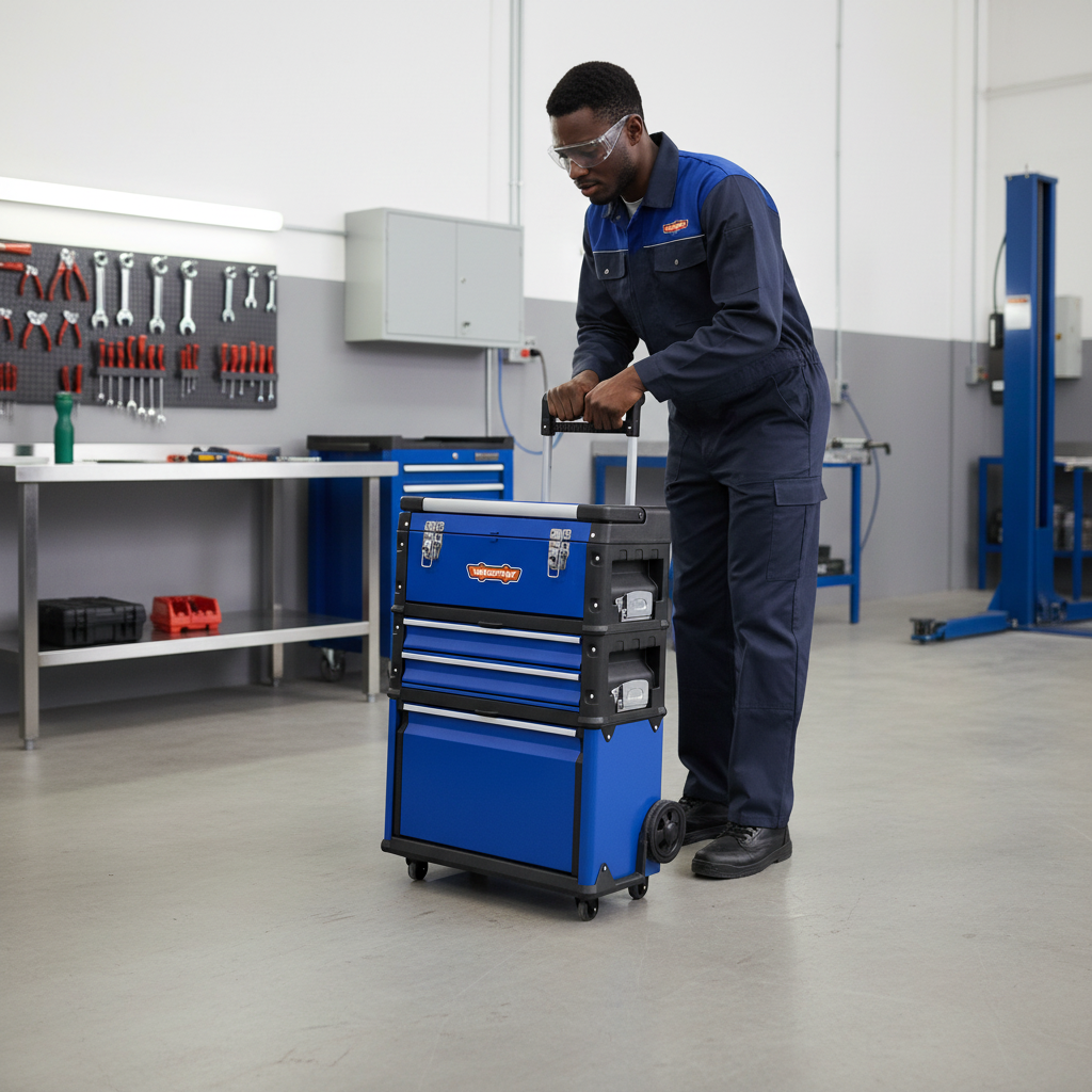 Wadfow 3-Piece Modular Trolley Toolbox with Drawers - WTB6A72