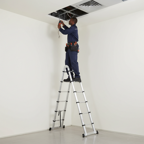 Tera Multipurpose Aluminium Telescopic Folding Ladder | 3.8m & 4.4m