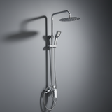 Wadfow Hot & Cold Shower Set with Hot & Cold Mixer Faucet, Overhead Shower, Hand Shower & Accessories - WZD3501