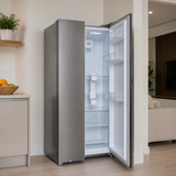 Luxell 510L No-Frost Side-by-Side Refrigerator with Digital Display, Inox - LXSBS-550IN
