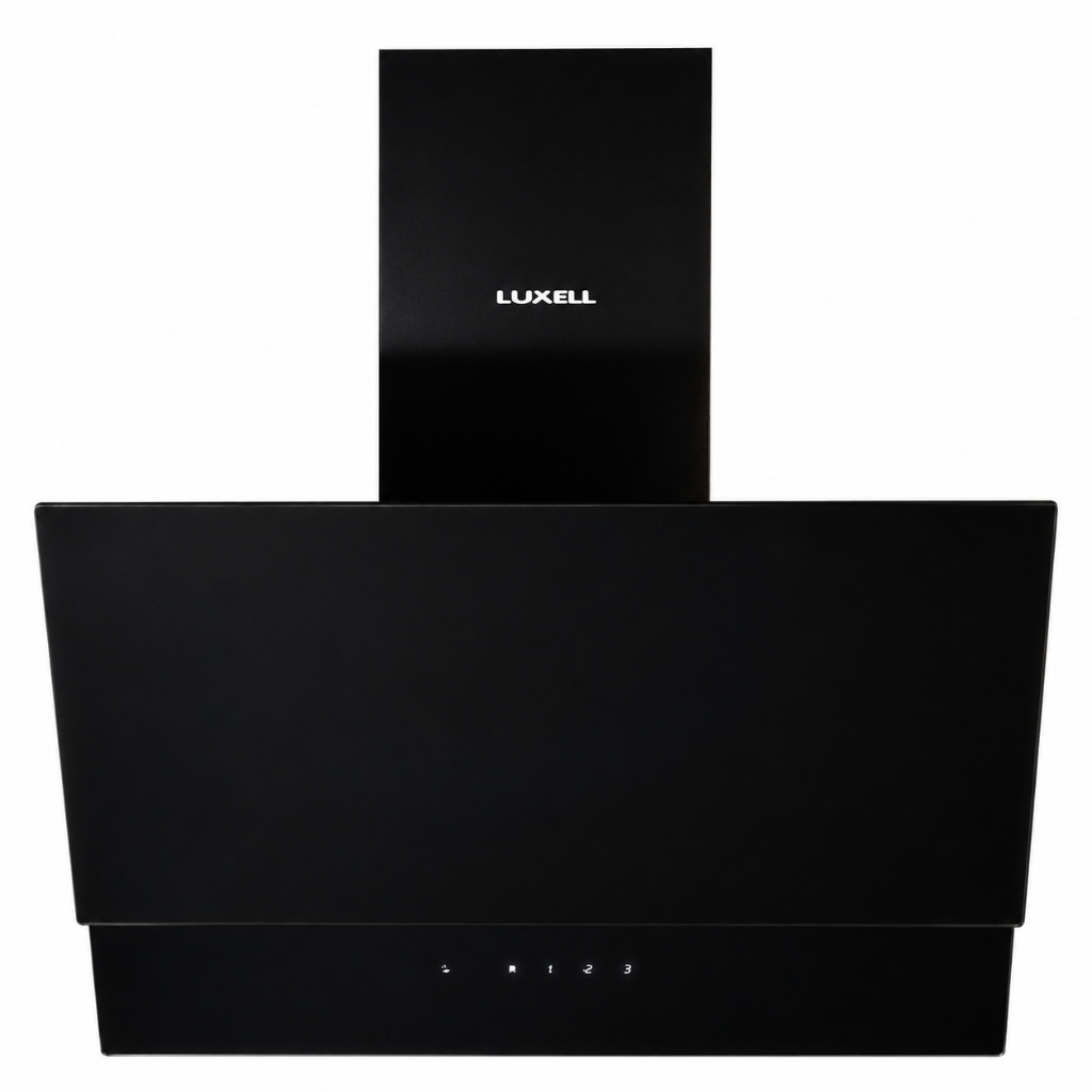 Luxell 60cm Angled Glass Cooker Hood with 650m³/h Extraction & Touch Control - DA6-835