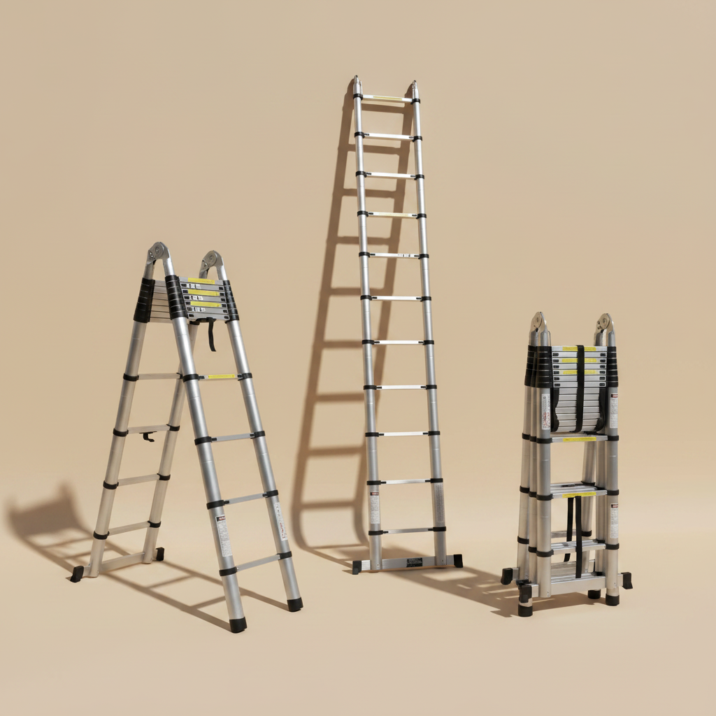 Tera Multipurpose Aluminium Telescopic Folding Ladder | 3.8m & 4.4m