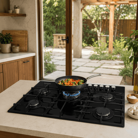 Cecotec Bolero Squad Black Glass Five-Burner Built-In Gas Hob 11KW - A01_EU01_100199