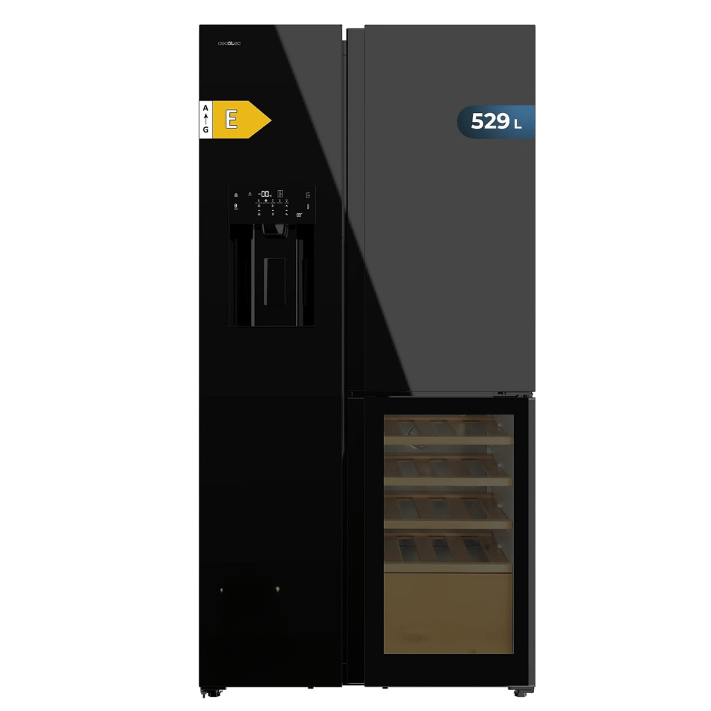 Cecotec Bolero CoolMarket 529L Three-Door Refrigerator with Wine Cellar Compartment & Icemaker - 1958