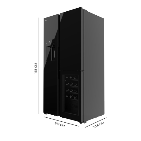Cecotec Bolero CoolMarket 529L Three-Door Refrigerator with Wine Cellar Compartment & Icemaker - 1958
