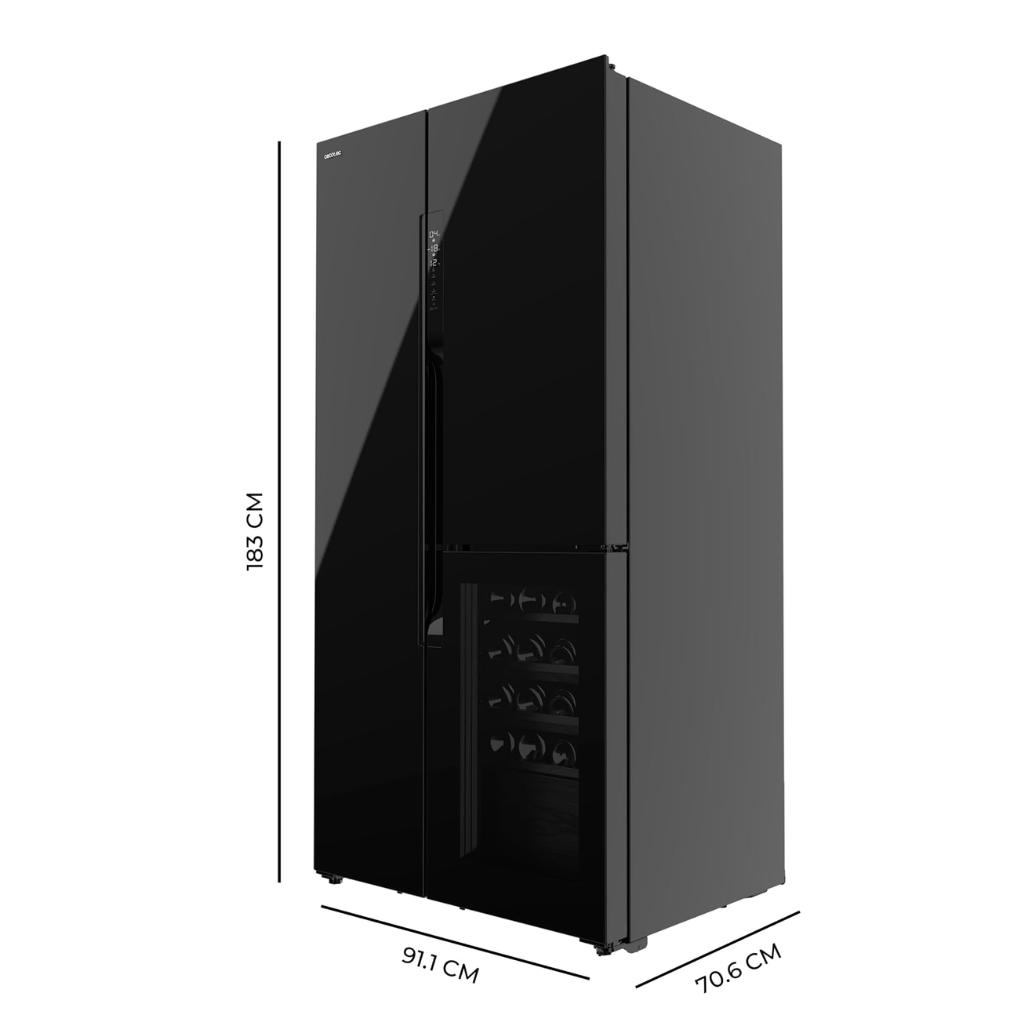 Cecotec Bolero CoolMarket 548L Three-Door Refrigerator with Wine Cellar Compartment - 1957