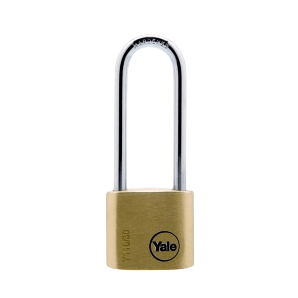 Yale Y110 60mm Solid Brass Long-Shackle Padlock with 3 Keys - Y110/60/163/1