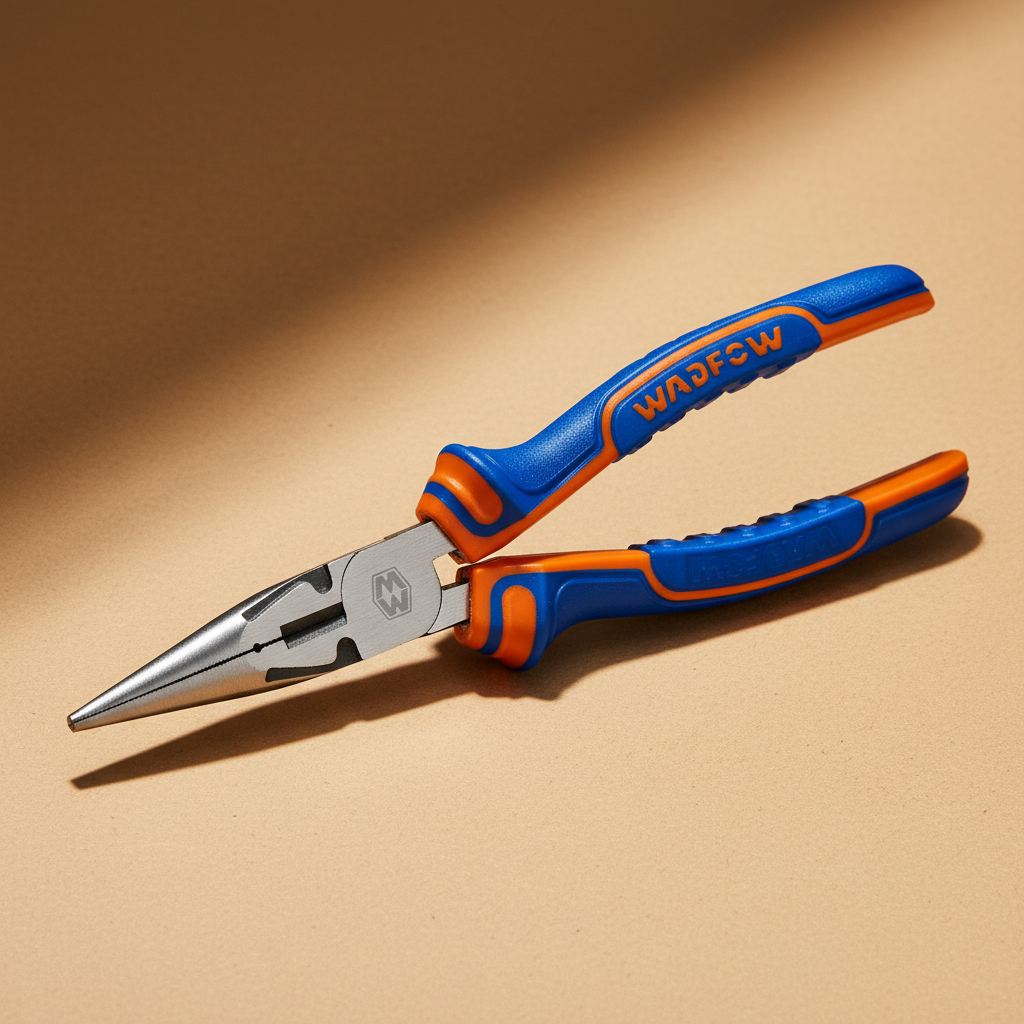 Wadfow 8" Carbon Steel Bent-Nose Plier - WPL4608