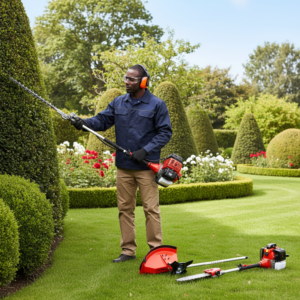 Power 2.2HP 4-in-1 Gasoline Garden Multi-Tool 52cc with Brush Cutter, Chainsaw & Hedge Trimmer - WX-CG300B