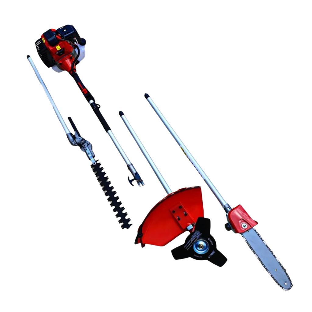 Power 2.2HP 4-in-1 Gasoline Garden Multi-Tool 52cc with Brush Cutter, Chainsaw & Hedge Trimmer - WX-CG300B