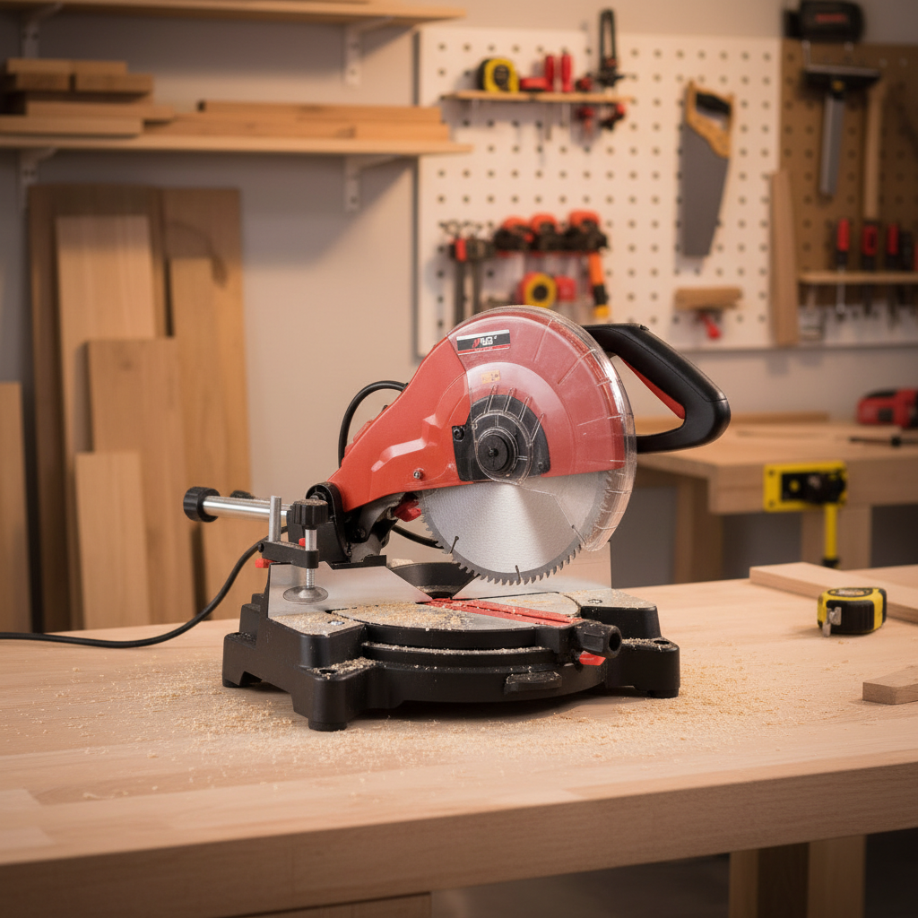 NRG 10" Sliding Mitre Saw with 3,000rpm Induction Motor 1600W - NMS1029