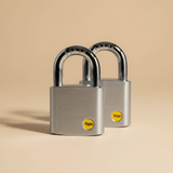 Yale Y120 60mm Solid Brass Padlock Twin Pack with Boron Steel Shackle - Y120/60/135/2
