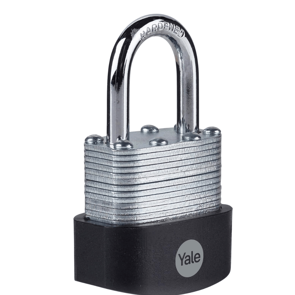 Yale 60mm Laminated Steel Padlock with Hardened Steel Shackle - Y125B/60/133/1