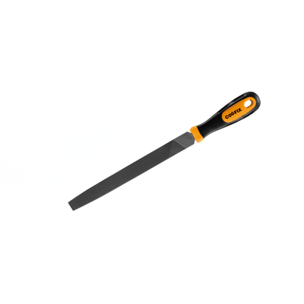 Coofix T12 Flat Steel File with Two-Colour TPR Handle 250mm - 27960