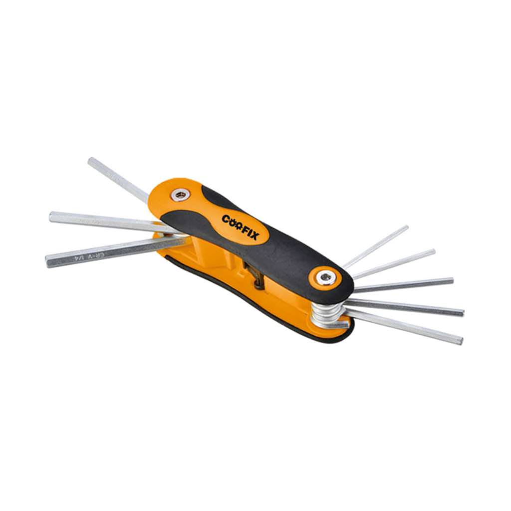 Coofix 8-Piece Chrome-Vanadium Ball Point Hex Key Set - 27521