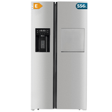 Cecotec Bolero CoolMarket Inox 556L Side-by-Side Refrigerator with Water Dispenser & Digital Screen - 109134