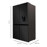 Cecotec Bolero CoolMarket 564L Four-Door Refrigerator with Water Dispenser | Black & Inox
