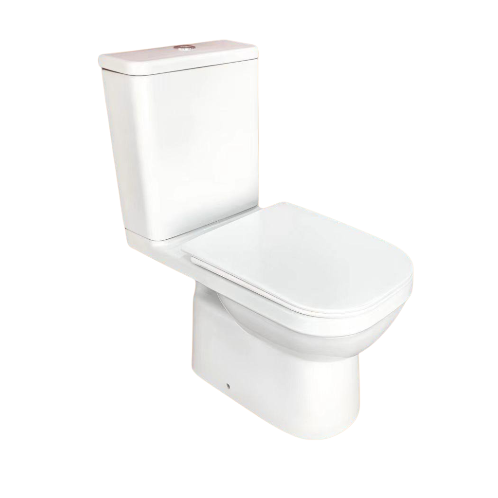 Wahkit Ceramic Standard Two-Piece Water Closet with D-Shaped Bowl 640mm - 2007S/P