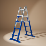 Wadfow 4x3 Steps Multi-Purpose Steel & Aluminium Ladder with 150kg Max Load - WLD7H12