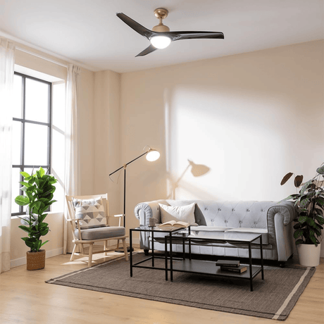 Cecotec EnergySilence Aero GoldBlack 52" Ceiling Fan with LED Light & Remote - 8489