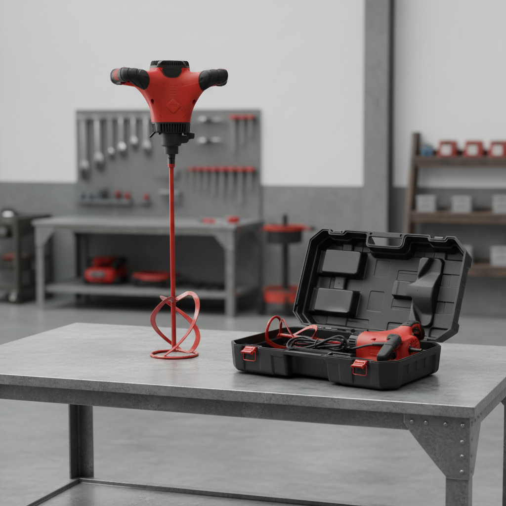 Rubi Rubimix-9 Supertorque Electric Paint & Mortar Mixer with Carrying Case 1800W - RUBI-26974