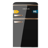 Cecotec Bolero CoolMarket 86L Origin Retro Two-Door Black Refrigerator with Ice Compartment - 1897