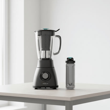 Cecotec Power Black 1.8L Titanium Go Jug Blender 1800W with 5-Speed Function - 4310