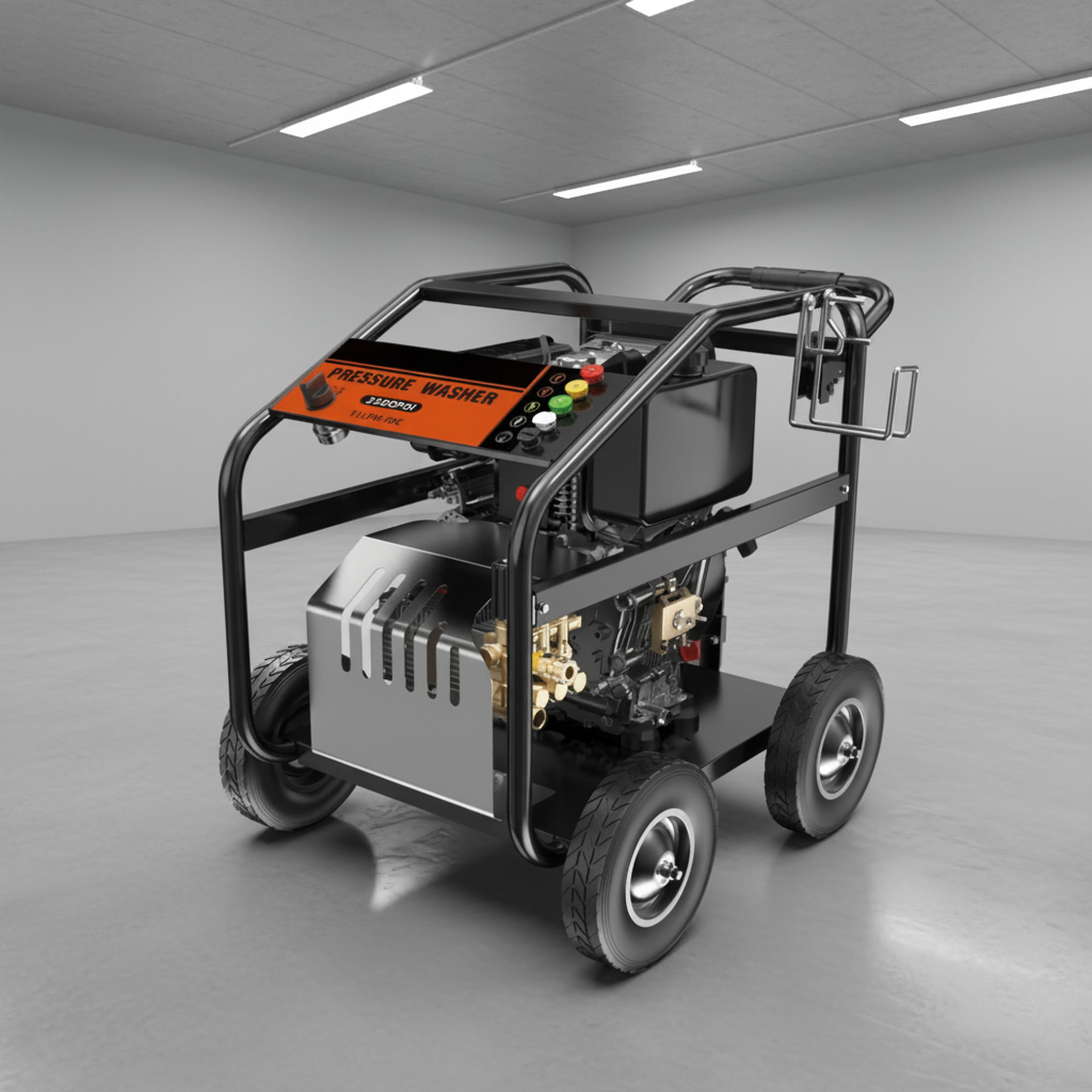 NRG 240 Bar Diesel Pressure Washer with 10HP Engine, Key Start, Battery and 4 Nozzles - NPPW250-10