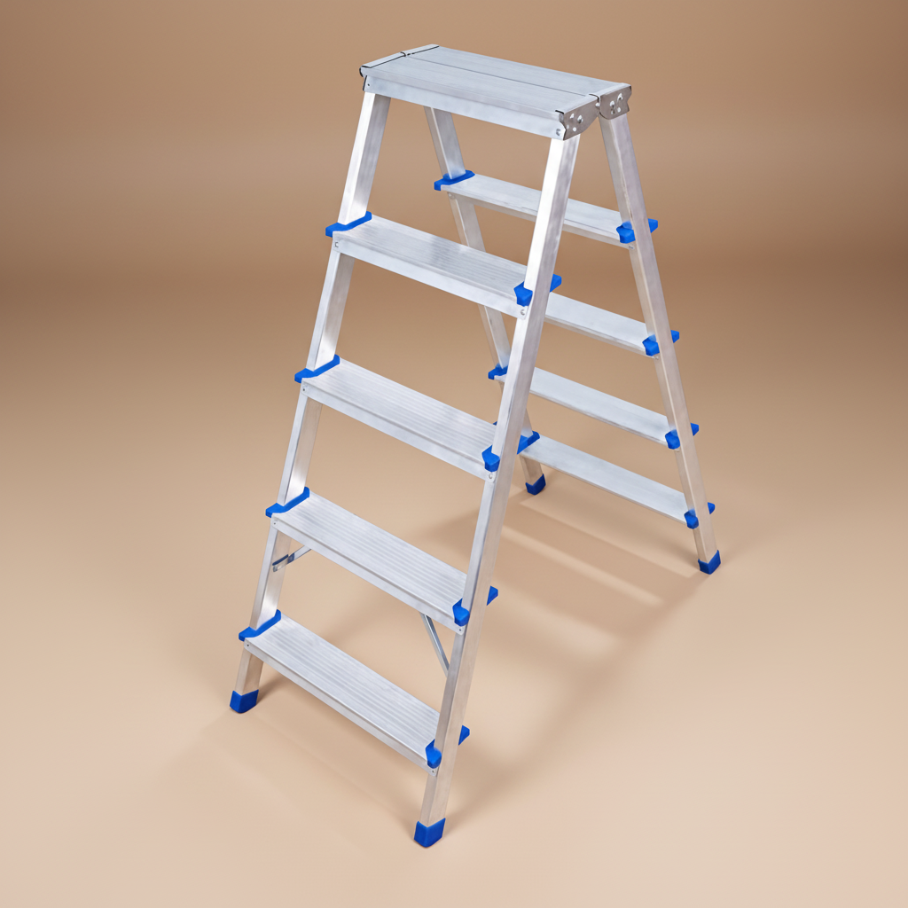 Tera LB Series Double-Sided Aluminium Household Step Ladder | 4 & 5 Steps