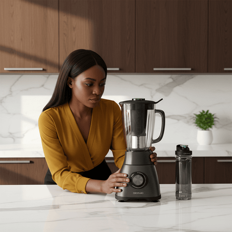 Cecotec Power Black 1.8L Titanium Go Jug Blender 1800W with 5-Speed Function - 4310